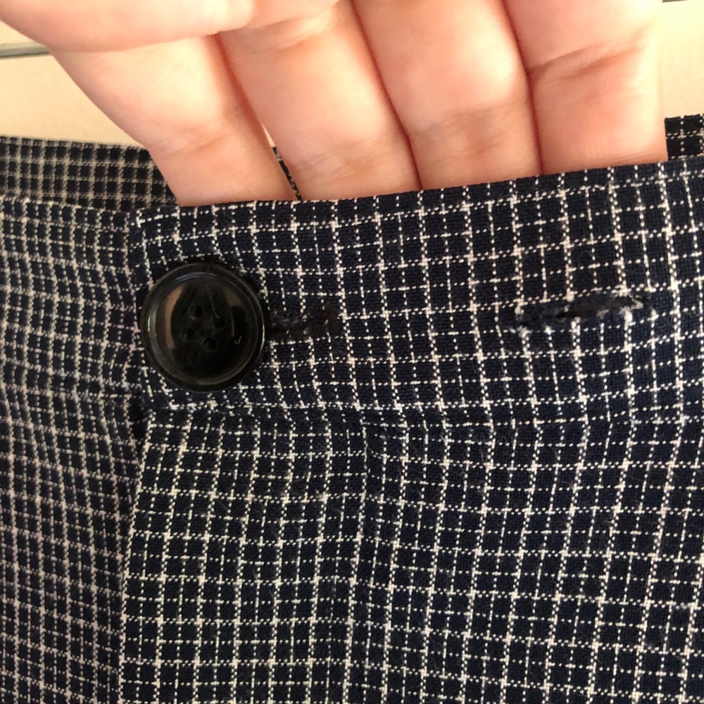 Et Tigre Navy Blue Gingham Dayandra Trousers - Picture 7 of 10